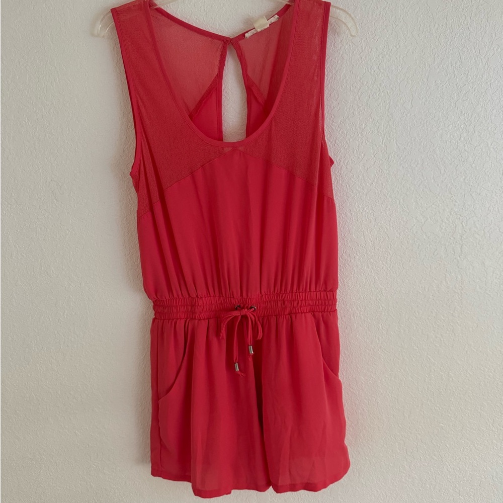 Homecoming Honolulu - Very J coral Chemise with Scoop Neckline and Flowy Fabric